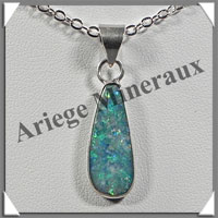 OPALE NOBLE - Pendentif Argent - Free Form - 20x18 mm - W001