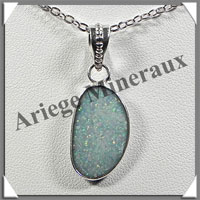 OPALE NOBLE - Pendentif Argent - Free Form - 20x10 mm - W009