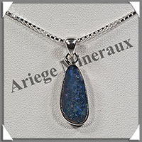 OPALE NOBLE - Pendentif Argent - Free Form - 19x10 mm - W011