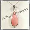 OPALE ROSE - Pendentif Argent - Goutte - 45 mm - C001 Prou