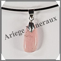 OPALE ROSE - Pendentif Argent - Free Form - 20x8 mm - W006