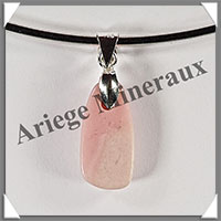 OPALE ROSE - Pendentif Argent - Free Form - 20x8 mm - W006