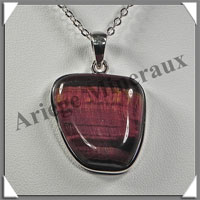 OEIL de TAUREAU - Pendentif Argent - Free Form - 22x22 mm - C001