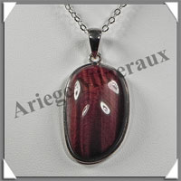 OEIL de TAUREAU - Pendentif Argent - Free Form - 32x20 mm - C002