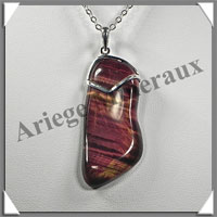 OEIL de TAUREAU - Pendentif Argent - Free Form - 45x20 mm - C003