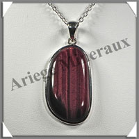 OEIL de TAUREAU - Pendentif Argent - Free Form - 40x20 mm - C004