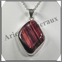 OEIL de TAUREAU - Pendentif Argent - Free Form - 36x28 mm - C005