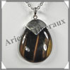 OEIL de TIGRE - Pendentif Argent - Free Form - 33x33 mm - C022 Afrique du Sud