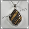 OEIL de TIGRE - Pendentif Argent - Free Form - 37x28 mm - C030 Afrique du Sud