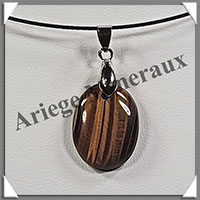 OEIL de TIGRE - Pendentif - Ovale - 25x18 mm - W003