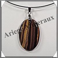 OEIL de TIGRE - Pendentif - Ovale - 40x25 mm - W007