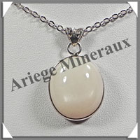 PIERRE de LUNE - Pendentif Argent - Ovale - 23x20 mm - W001