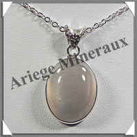 PIERRE de LUNE - Pendentif Argent - Ovale - 24x20 mm - W002