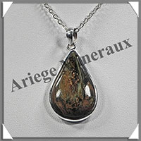PIETERSITE - Pendentif Argent - Goutte - 30x20 mm - W003