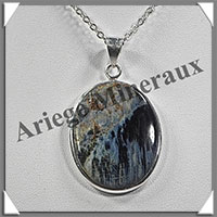 PIETERSITE - Pendentif Argent - Ovale - 35x27 mm - W004