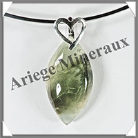 PRENHITE - Pendentif Argent - Ovale Bipointe - 40x20 mm - W009