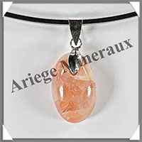 PIERRE de SOLEIL (Vritable) - Pendentif Argent - Ovale - 25x10 mm - W004