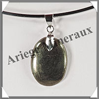 PYRITE - Pendentif Argent - Ovale - 25x18mm - W001