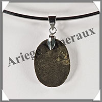 PYRITE - Pendentif Argent - Ovale - 25x18mm - W001