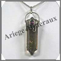 QUARTZ FUME (Cabochon Amthyste) - Pendentif  