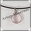 QUARTZ ROSE Etoil - Pendentif Argent - Rond - Diamtre : 15 mm - W003 Madagascar