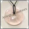 QUARTZ ROSE - Pendentif Donut  45 mm - A045 Brsil