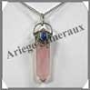 QUARTZ ROSE (Cabochon Lapis) - Pendentif Espagnol Antique - 45 mm - C002 Brsil