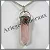 QUARTZ ROSE (Cabochon Grenat) - Pendentif Espagnol Antique - 45 mm - C004 Brsil