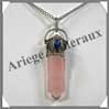 QUARTZ ROSE (Cabochon Lapis) - Pendentif Espagnol Antique - 45 mm - C005 Brsil