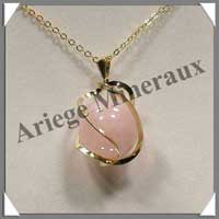 QUARTZ ROSE - Pendentif Sphre 20 mm - C