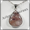 QUARTZ RUTILE - Pendentif Argent - Goutte - 25x20 mm - W003 Brsil