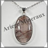QUARTZ RUTILE - Pendentif Argent - Ovale - 35x20 mm - W004 Brsil