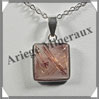 QUARTZ RUTILE - Pendentif Argent - Rectangle - 15x15 mm - W007 Brsil