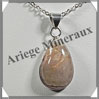 QUARTZ RUTILE - Pendentif Argent - Goutte - 25x15 mm - W008 Brsil