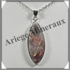 QUARTZ RUTILE - Pendentif Argent - Ovale - 40x15 mm - W009 Brsil