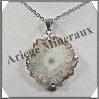 QUARTZ SOLAIRE - Pendentif Argent - Free Form - Diamtre : 30 mm - W001