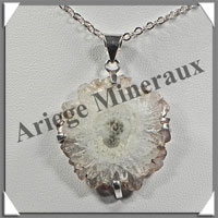QUARTZ SOLAIRE - Pendentif Argent - Free Form - Diamtre : 30 mm - W002