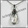 QUARTZ TOURMALINE (Cabochon Grenat) - Pendentif 