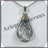 QUARTZ TOURMALINE (Cabochon Citrine) - Pendentif 