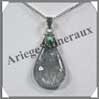 QUARTZ TOURMALINE (Cabochon Turquoise) - Pendentif 