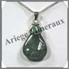 QUARTZ TOURMALINE (Cabochon Turquoise) - Pendentif 