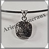 QUARTZ TOURMALINE - Pendentif Argent - Carr - 15x15 mm - W001 Brsil