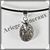QUARTZ TOURMALINE - Pendentif Argent - Ovale - 20x11 mm - W003 Brsil