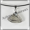 QUARTZ TOURMALINE - Pendentif Argent - Free Form - 25x20 mm - W004 Brsil