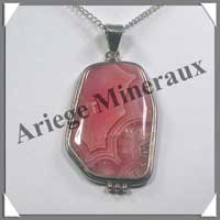 RHODOCHROSITE - Pendentif Argent - Free Form - 45 mm - A001