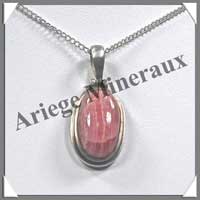 RHODOCHROSITE - Pendentif Argent - Ovale - 25 mm - C003