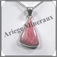 RHODOCHROSITE - Pendentif Argent - Triangle - 30 mm - P020