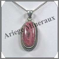 RHODOCHROSITE - Pendentif Argent - Ovale - 35 mm - P021