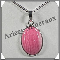 RHODOCHROSITE - Pendentif Argent - Ovale - 25x19 mm - W002