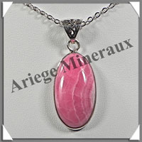 RHODOCHROSITE - Pendentif Argent - Ovale - 30x15 mm - W003